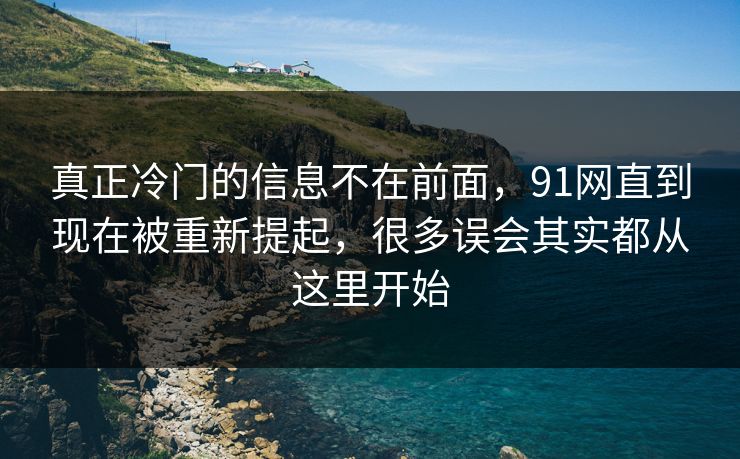 真正冷门的信息不在前面，91网直到现在被重新提起，很多误会其实都从这里开始
