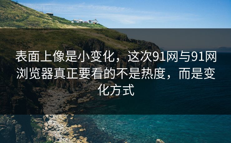 表面上像是小变化，这次91网与91网浏览器真正要看的不是热度，而是变化方式